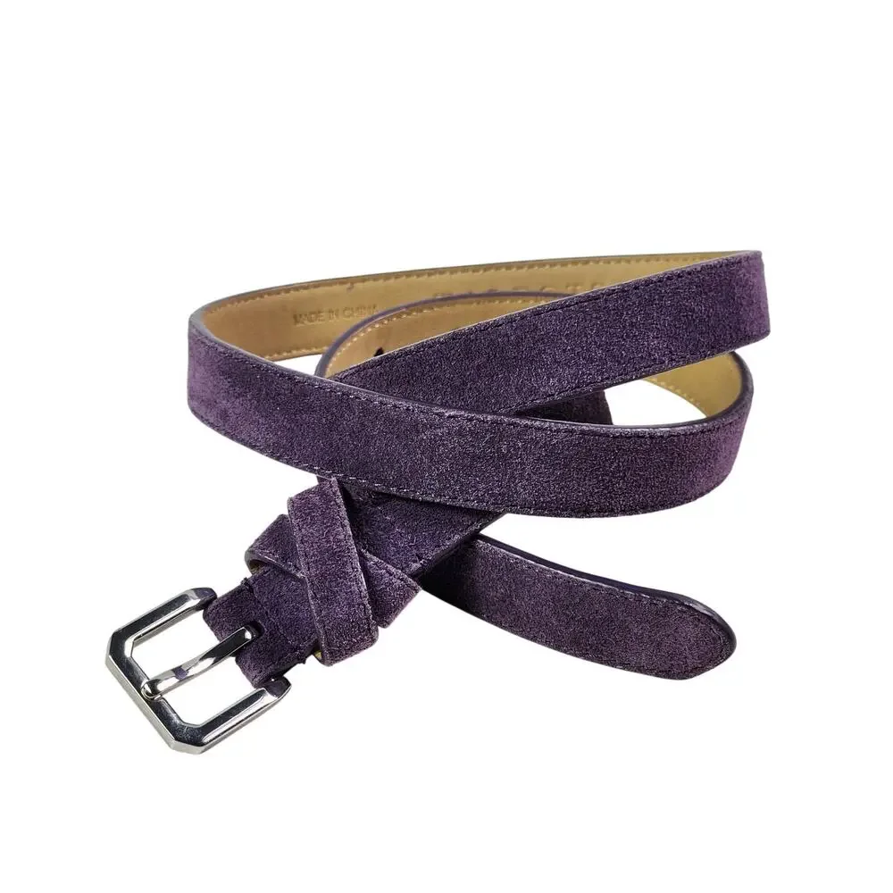Talbots Womens Purple Suede Leather Belt Size Large – Workwear, Office Siren - Picture 2 of 8